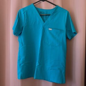 Figs Women's Scrub Top in Teal